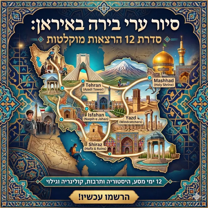 סיור ערי בירה באיראן — סדרת 12 הרצאות מוקלטות